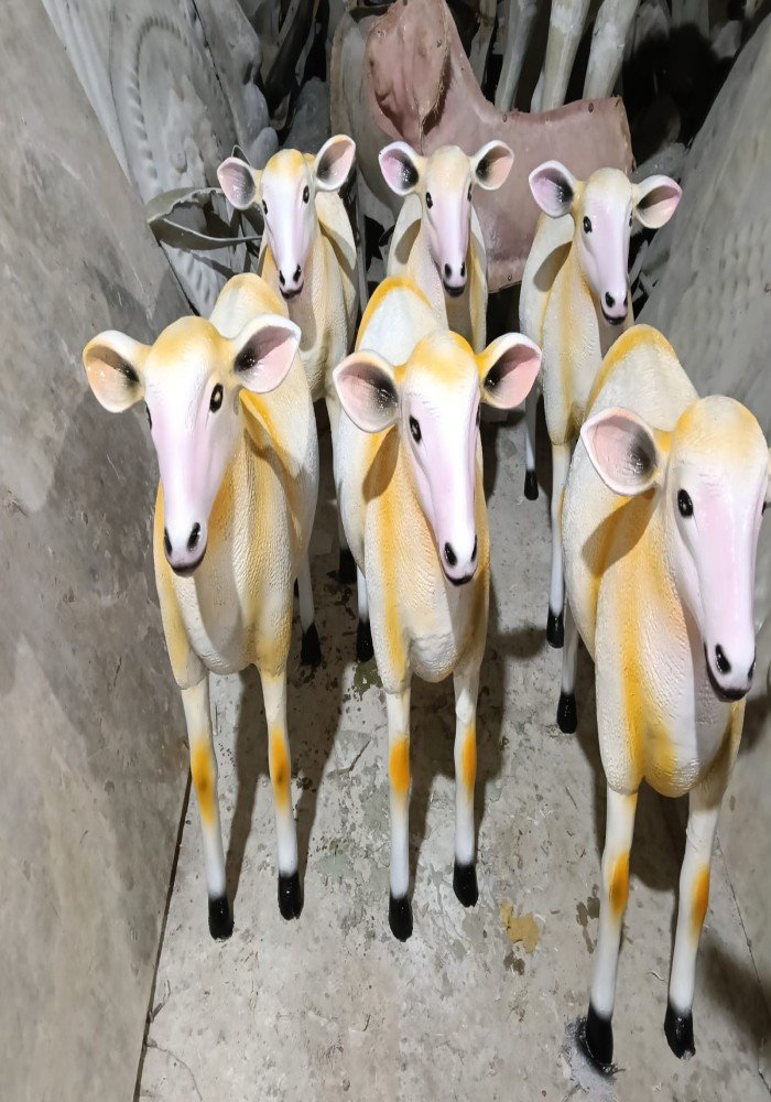 Fiberglass Animal Statue (Sheep  Lamb)